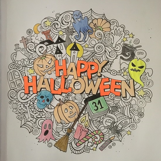 Happy Halloween mit BOSS Malbücher Happy Halloween Ausmalbild Probenqueen