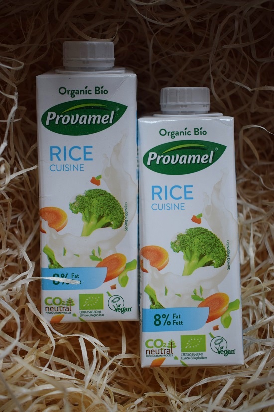 Brandnooz Genussbox Januar Provamel Rice cuisine zwei Tetrapacks