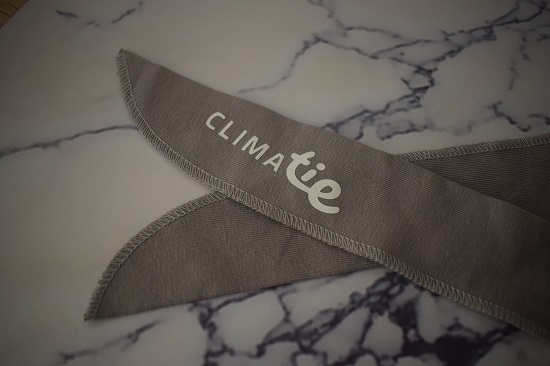 CLIMAtie Logo auf dem Klimatuch in Nahaufnahme